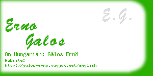 erno galos business card