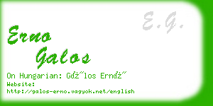 erno galos business card